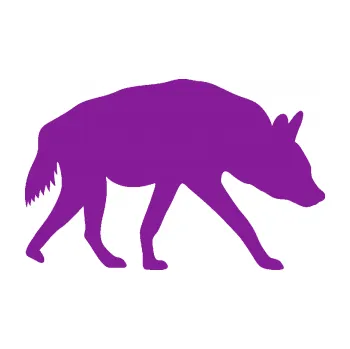 Samolepící dekorace Hyena 001 pravá (14 - fialová) SAMOLEPKA NA AUTO, NÁLEPKA, FÓLIE, POLEP, TUNING, VLASTNÍ TEXT, TISK, AUTOSAMOLEPKY.cz, POLEPY, OBRÁZEK, LOGO, 3D STICKERS