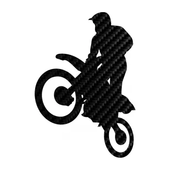 Samolepící dekorace SAMOLEPKA Motorka 035 levá motokros (50 - 3D karbon černý) NA AUTO, NÁLEPKA, FÓLIE, POLEP, TUNING, VLASTNÍ TEXT, TISK, AUTOSAMOLEPKY.cz, POLEPY, OBRÁZEK, LOGO, SAMOLEPKY