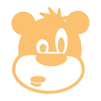 Samolepící dekorace Medvěd 003 pravá kreslená hlava (08 - béžová) SAMOLEPKA NA AUTO, NÁLEPKA, FÓLIE, POLEP, TUNING, VLASTNÍ TEXT, TISK, AUTOSAMOLEPKY.cz, POLEPY, OBRÁZEK, LOGO, 3D STICKERS