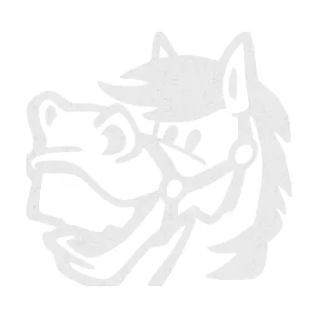 Samolepící dekorace SAMOLEPKA Kůň 041 levá veselý (84 - Ultra Metalic bílá) NA AUTO, NÁLEPKA, FÓLIE, POLEP, TUNING, VLASTNÍ TEXT, TISK, AUTOSAMOLEPKY.cz, POLEPY, OBRÁZEK, LOGO, SAMOLEPKY