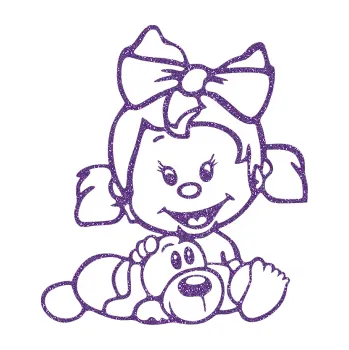 Samolepicí dekorace na vozidlo Dítě v autě 052 pravá holčička s pejskem (87 - Ultra Metalic fialová) SAMOLEPKA NA AUTO, NÁLEPKA, FÓLIE, POLEP, TUNING, VLASTNÍ TEXT, TISK, AUTOSAMOLEPKY.cz, POLEPY, OBRÁZEK, LOGO, 3D STICKERS