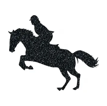 Samolepící dekorace SAMOLEPKA Kůň 014 levá skok s jezdcem (85 - Ultra Metalic černá) NA AUTO, NÁLEPKA, FÓLIE, POLEP, TUNING, VLASTNÍ TEXT, TISK, AUTOSAMOLEPKY.cz, POLEPY, OBRÁZEK, LOGO, SAMOLEPKY