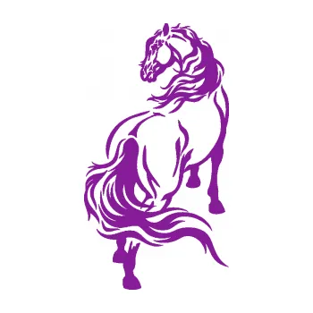 Samolepící dekorace Kůň 051 levá (14 - fialová) SAMOLEPKA NA AUTO, NÁLEPKA, FÓLIE, POLEP, TUNING, VLASTNÍ TEXT, TISK, AUTOSAMOLEPKY.cz, POLEPY, OBRÁZEK, LOGO, 3D STICKERS