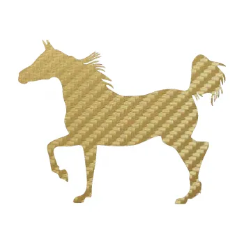 Samolepící dekorace SAMOLEPKA Kůň 009 levá (59 - 3D karbon zlatý) NA AUTO, NÁLEPKA, FÓLIE, POLEP, TUNING, VLASTNÍ TEXT, TISK, AUTOSAMOLEPKY.cz, POLEPY, OBRÁZEK, LOGO, SAMOLEPKY