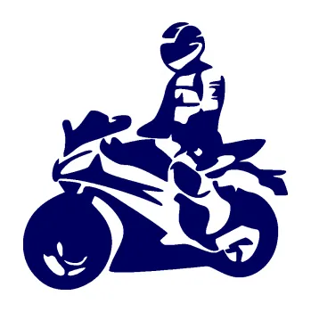 Samolepící dekorace SAMOLEPKA Motorkář 005 levá (23 - tmavě modrá) NA AUTO, NÁLEPKA, FÓLIE, POLEP, TUNING, VLASTNÍ TEXT, TISK, AUTOSAMOLEPKY.cz, POLEPY, OBRÁZEK, LOGO, SAMOLEPKY