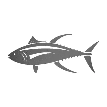 Samolepicí dekorace na vozidlo Ryba 013 levá tuňák (41 - grafitová metalíza) SAMOLEPKA NA AUTO, NÁLEPKA, FÓLIE, POLEP, TUNING, VLASTNÍ TEXT, TISK, AUTOSAMOLEPKY.cz, POLEPY, OBRÁZEK, LOGO, 3D STICKERS