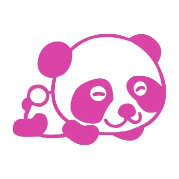 Samolepící dekorace Panda 003 pravá (16 - růžová) SAMOLEPKA NA AUTO, NÁLEPKA, FÓLIE, POLEP, TUNING, VLASTNÍ TEXT, TISK, AUTOSAMOLEPKY.cz, POLEPY, OBRÁZEK, LOGO, 3D STICKERS