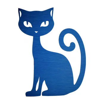 Samolepící dekorace SAMOLEPKA Kočka 009 levá (65 - škrábaný kov modrý) NA AUTO, NÁLEPKA, FÓLIE, POLEP, TUNING, VLASTNÍ TEXT, TISK, AUTOSAMOLEPKY.cz, POLEPY, OBRÁZEK, LOGO, SAMOLEPKY