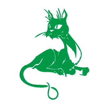 Samolepící dekorace Kočka 015 levá (12 - zelená) SAMOLEPKA NA AUTO, NÁLEPKA, FÓLIE, POLEP, TUNING, VLASTNÍ TEXT, TISK, AUTOSAMOLEPKY.cz, POLEPY, OBRÁZEK, LOGO, 3D STICKERS