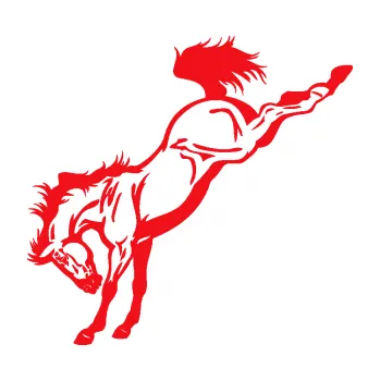 Samolepící dekorace SAMOLEPKA Kůň 052 levá vykopává zadní nohy (10 - červená) NA AUTO, NÁLEPKA, FÓLIE, POLEP, TUNING, VLASTNÍ TEXT, TISK, AUTOSAMOLEPKY.cz, POLEPY, OBRÁZEK, LOGO, SAMOLEPKY