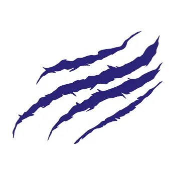 Samolepicí dekorace na vozidlo Drápanec 001 levá (22 - střední modrá) SAMOLEPKA NA AUTO, NÁLEPKA, FÓLIE, POLEP, TUNING, VLASTNÍ TEXT, TISK, AUTOSAMOLEPKY.cz, POLEPY, OBRÁZEK, LOGO, 3D STICKERS