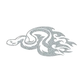 Samolepicí dekorace na vozidlo Animal flames 042 levá had (91 - Ultra Metalic stříbrná metalíza) SAMOLEPKA NA AUTO, NÁLEPKA, FÓLIE, POLEP, TUNING, VLASTNÍ TEXT, TISK, AUTOSAMOLEPKY.cz, POLEPY, OBRÁZEK, LOGO, 3D STICKERS