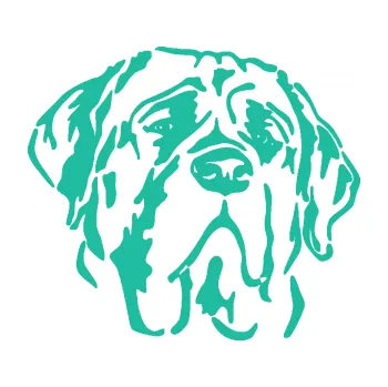 Polep vozidla Pes 125 pravá anglický mastif (25 - tyrkysová) SAMOLEPKA NA AUTO, NÁLEPKA, FÓLIE, POLEP, TUNING, VLASTNÍ TEXT, TISK, AUTOSAMOLEPKY.cz, POLEPY, OBRÁZEK, LOGO, 3D STICKERS