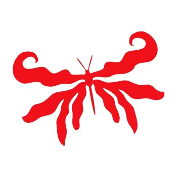 Samolepící dekorace SAMOLEPKA Motýl 004 levá (10 - červená) NA AUTO, NÁLEPKA, FÓLIE, POLEP, TUNING, VLASTNÍ TEXT, TISK, AUTOSAMOLEPKY.cz, POLEPY, OBRÁZEK, LOGO, SAMOLEPKY