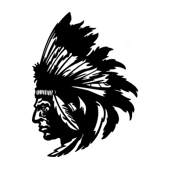 Samolepící dekorace SAMOLEPKA Indián 006 levá (01 - černá) NA AUTO, NÁLEPKA, FÓLIE, POLEP, TUNING, VLASTNÍ TEXT, TISK, AUTOSAMOLEPKY.cz, POLEPY, OBRÁZEK, LOGO, SAMOLEPKY