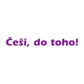 Polep vozidla SAMOLEPKA Češi do toho! (14 - fialová) NA AUTO, NÁLEPKA, FÓLIE, POLEP, TUNING, VLASTNÍ TEXT, TISK, AUTOSAMOLEPKY.cz, POLEPY, OBRÁZEK, LOGO, SAMOLEPKY
