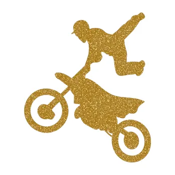 Samolepící dekorace Motorka 036 levá motokros freestyle (92 - Ultra Metalic zlatá) SAMOLEPKA NA AUTO, NÁLEPKA, FÓLIE, POLEP, TUNING, VLASTNÍ TEXT, TISK, AUTOSAMOLEPKY.cz, POLEPY, OBRÁZEK, LOGO, 3D STICKERS