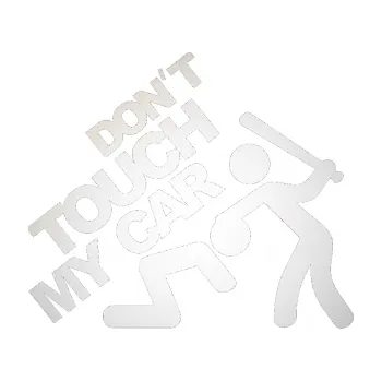 Polep vozidla SAMOLEPKA Dont touch my car 001 (82 - odrazková reflexní bílá) NA AUTO, NÁLEPKA, FÓLIE, POLEP, TUNING, VLASTNÍ TEXT, TISK, AUTOSAMOLEPKY.cz, POLEPY, OBRÁZEK, LOGO, SAMOLEPKY