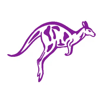 Samolepící dekorace Klokan 004 pravá (14 - fialová) SAMOLEPKA NA AUTO, NÁLEPKA, FÓLIE, POLEP, TUNING, VLASTNÍ TEXT, TISK, AUTOSAMOLEPKY.cz, POLEPY, OBRÁZEK, LOGO, 3D STICKERS