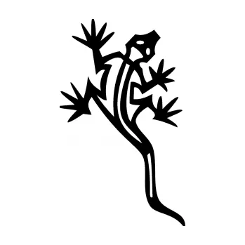 Samolepící dekorace SAMOLEPKA Ještěrka 003 pravá (01 - černá) NA AUTO, NÁLEPKA, FÓLIE, POLEP, TUNING, VLASTNÍ TEXT, TISK, AUTOSAMOLEPKY.cz, POLEPY, OBRÁZEK, LOGO, SAMOLEPKY