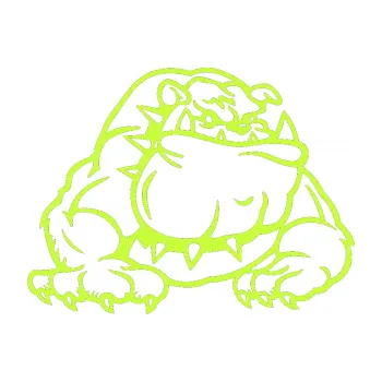 samolepka Buldog 001 pravá pes (27 - limetová) SAMOLEPKA NA AUTO, NÁLEPKA, FÓLIE, POLEP, TUNING, VLASTNÍ TEXT, TISK, AUTOSAMOLEPKY.cz, POLEPY, OBRÁZEK, LOGO, 3D STICKERS