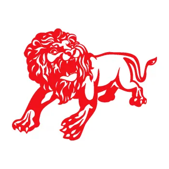 Polep vozidla SAMOLEPKA Lev 006 levá (10 - červená) NA AUTO, NÁLEPKA, FÓLIE, POLEP, TUNING, VLASTNÍ TEXT, TISK, AUTOSAMOLEPKY.cz, POLEPY, OBRÁZEK, LOGO, SAMOLEPKY