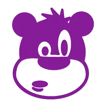 Samolepící dekorace Medvěd 003 pravá kreslená hlava (14 - fialová) SAMOLEPKA NA AUTO, NÁLEPKA, FÓLIE, POLEP, TUNING, VLASTNÍ TEXT, TISK, AUTOSAMOLEPKY.cz, POLEPY, OBRÁZEK, LOGO, 3D STICKERS