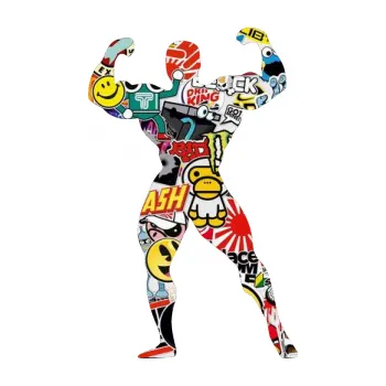 Polep vozidla Kulturista 014 levá (83 - Sticker bomb) SAMOLEPKA NA AUTO, NÁLEPKA, FÓLIE, POLEP, TUNING, VLASTNÍ TEXT, TISK, AUTOSAMOLEPKY.cz, POLEPY, OBRÁZEK, LOGO, 3D STICKERS