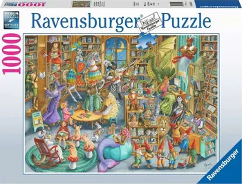 Puzzle Ravensburger Půlnoc v knihovně 1000 dílků