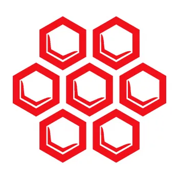 Samolepící dekorace SAMOLEPKA Plástve 001 levá (10 - červená) NA AUTO, NÁLEPKA, FÓLIE, POLEP, TUNING, VLASTNÍ TEXT, TISK, AUTOSAMOLEPKY.cz, POLEPY, OBRÁZEK, LOGO, SAMOLEPKY