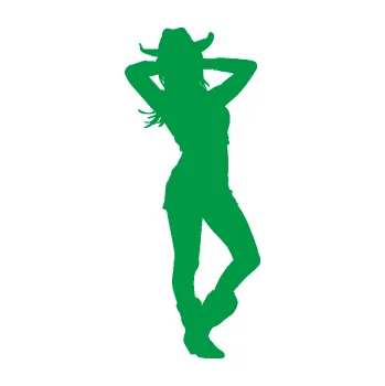 Samolepící dekorace SAMOLEPKA Kovbojka 002 pravá (12 - zelená) NA AUTO, NÁLEPKA, FÓLIE, POLEP, TUNING, VLASTNÍ TEXT, TISK, AUTOSAMOLEPKY.cz, POLEPY, OBRÁZEK, LOGO, SAMOLEPKY