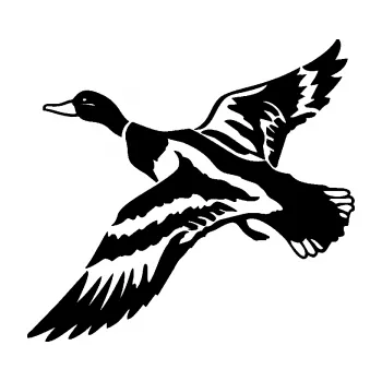 Samolepící dekorace SAMOLEPKA Kachna divoká 001 levá kačer (01 - černá) NA AUTO, NÁLEPKA, FÓLIE, POLEP, TUNING, VLASTNÍ TEXT, TISK, AUTOSAMOLEPKY.cz, POLEPY, OBRÁZEK, LOGO, SAMOLEPKY