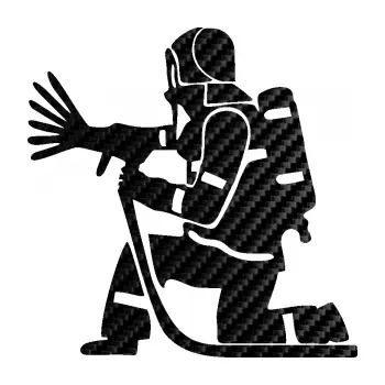 Samolepící dekorace SAMOLEPKA Hasič 007 levá (50 - 3D karbon černý) NA AUTO, NÁLEPKA, FÓLIE, POLEP, TUNING, VLASTNÍ TEXT, TISK, AUTOSAMOLEPKY.cz, POLEPY, OBRÁZEK, LOGO, SAMOLEPKY