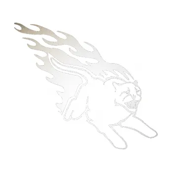 Samolepicí dekorace na vozidlo Animal flames 096 pravá puma (82 - odrazková reflexní bílá) SAMOLEPKA NA AUTO, NÁLEPKA, FÓLIE, POLEP, TUNING, VLASTNÍ TEXT, TISK, AUTOSAMOLEPKY.cz, POLEPY, OBRÁZEK, LOGO, 3D STICKERS