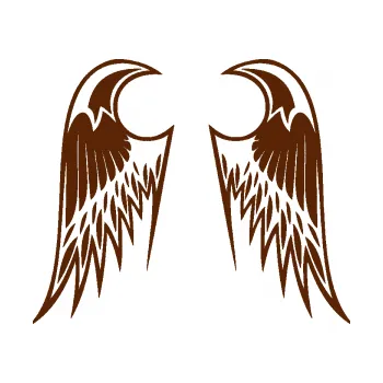 Samolepící dekorace SAMOLEPKA Křídla 006 (15 - hnědá) NA AUTO, NÁLEPKA, FÓLIE, POLEP, TUNING, VLASTNÍ TEXT, TISK, AUTOSAMOLEPKY.cz, POLEPY, OBRÁZEK, LOGO, SAMOLEPKY