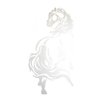 Samolepící dekorace SAMOLEPKA Kůň 051 levá (82 - odrazková reflexní bílá) NA AUTO, NÁLEPKA, FÓLIE, POLEP, TUNING, VLASTNÍ TEXT, TISK, AUTOSAMOLEPKY.cz, POLEPY, OBRÁZEK, LOGO, SAMOLEPKY