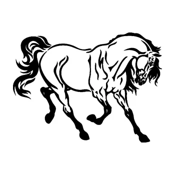 Samolepící dekorace SAMOLEPKA Kůň 048 pravá (01 - černá) NA AUTO, NÁLEPKA, FÓLIE, POLEP, TUNING, VLASTNÍ TEXT, TISK, AUTOSAMOLEPKY.cz, POLEPY, OBRÁZEK, LOGO, SAMOLEPKY