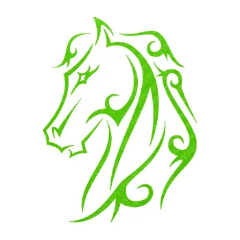 Samolepící dekorace SAMOLEPKA Kůň 036 levá (58 - 3D karbon zelený kawasaki) NA AUTO, NÁLEPKA, FÓLIE, POLEP, TUNING, VLASTNÍ TEXT, TISK, AUTOSAMOLEPKY.cz, POLEPY, OBRÁZEK, LOGO, SAMOLEPKY