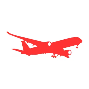 Polep vozidla SAMOLEPKA Letadlo 017 pravá Airbus A 350 (02 - světle červená) NA AUTO, NÁLEPKA, FÓLIE, POLEP, TUNING, VLASTNÍ TEXT, TISK, AUTOSAMOLEPKY.cz, POLEPY, OBRÁZEK, LOGO, SAMOLEPKY