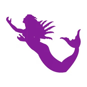 Polep vozidla SAMOLEPKA Mořská panna levá siréna (14 - fialová) NA AUTO, NÁLEPKA, FÓLIE, POLEP, TUNING, VLASTNÍ TEXT, TISK, AUTOSAMOLEPKY.cz, POLEPY, OBRÁZEK, LOGO, SAMOLEPKY