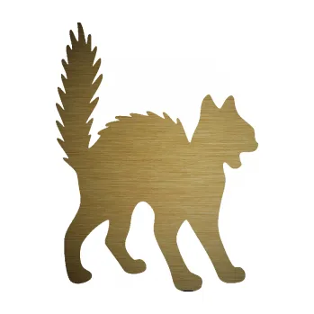 Samolepící dekorace SAMOLEPKA Kočka 013 pravá (64 - škrábaný kov zlatý) NA AUTO, NÁLEPKA, FÓLIE, POLEP, TUNING, VLASTNÍ TEXT, TISK, AUTOSAMOLEPKY.cz, POLEPY, OBRÁZEK, LOGO, SAMOLEPKY