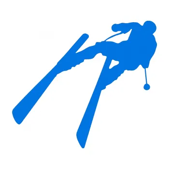 Samolepicí dekorace na vozidlo Lyžař 007 levá (11 - modrá oceán) SAMOLEPKA NA AUTO, NÁLEPKA, FÓLIE, POLEP, TUNING, VLASTNÍ TEXT, TISK, AUTOSAMOLEPKY.cz, POLEPY, OBRÁZEK, LOGO, 3D STICKERS