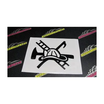 Samolepící dekorace SAMOLEPKA Hasič 005 levá (17 - šedá) NA AUTO, NÁLEPKA, FÓLIE, POLEP, TUNING, VLASTNÍ TEXT, TISK, AUTOSAMOLEPKY.cz, POLEPY, OBRÁZEK, LOGO, SAMOLEPKY