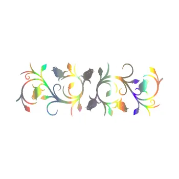 Samolepící dekorace Květina dekor 010 levá růžičky (93 - Holografická) SAMOLEPKA NA AUTO, NÁLEPKA, FÓLIE, POLEP, TUNING, VLASTNÍ TEXT, TISK, AUTOSAMOLEPKY.cz, POLEPY, OBRÁZEK, LOGO, 3D STICKERS