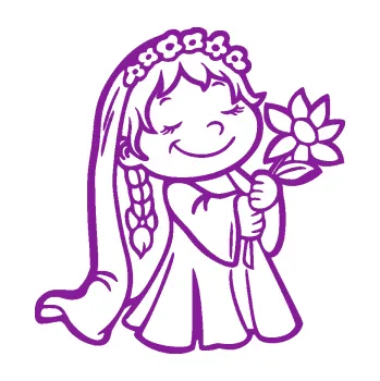 Samolepicí dekorace na vozidlo Dítě v autě 090 pravá holčička víla s květinou (14 - fialová) SAMOLEPKA NA AUTO, NÁLEPKA, FÓLIE, POLEP, TUNING, VLASTNÍ TEXT, TISK, AUTOSAMOLEPKY.cz, POLEPY, OBRÁZEK, LOGO, 3D STICKERS