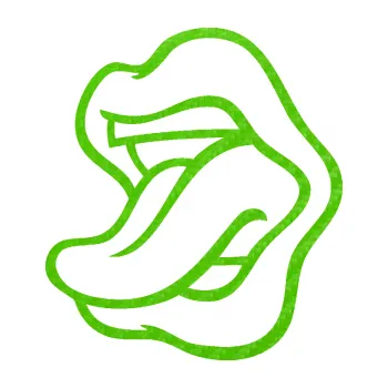 Samolepící dekorace SAMOLEPKA Pusa 003 levá s vypláznutým jazykem (58 - 3D karbon zelený kawasaki) NA AUTO, NÁLEPKA, FÓLIE, POLEP, TUNING, VLASTNÍ TEXT, TISK, AUTOSAMOLEPKY.cz, POLEPY, OBRÁZEK, LOGO, SAMOLEPKY