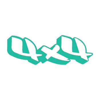 Polep vozidla SAMOLEPKA 4x4 varianta 001 (25 - tyrkysová) NA AUTO, NÁLEPKA, FÓLIE, POLEP, TUNING, VLASTNÍ TEXT, TISK, AUTOSAMOLEPKY.cz, POLEPY, OBRÁZEK, LOGO, SAMOLEPKY