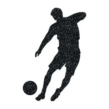 Samolepicí dekorace na vozidlo Fotbalista 025 levá (85 - Ultra Metalic černá) SAMOLEPKA NA AUTO, NÁLEPKA, FÓLIE, POLEP, TUNING, VLASTNÍ TEXT, TISK, AUTOSAMOLEPKY.cz, POLEPY, OBRÁZEK, LOGO, 3D STICKERS