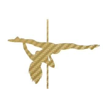 Samolepicí dekorace na vozidlo Pole dance 002 levá tanec na tyči (59 - 3D karbon zlatý) SAMOLEPKA NA AUTO, NÁLEPKA, FÓLIE, POLEP, TUNING, VLASTNÍ TEXT, TISK, AUTOSAMOLEPKY.cz, POLEPY, OBRÁZEK, LOGO, 3D STICKERS