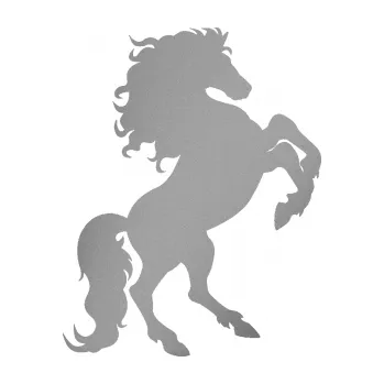 Samolepící dekorace SAMOLEPKA Kůň 038 pravá (42 - stříbrná metalíza) NA AUTO, NÁLEPKA, FÓLIE, POLEP, TUNING, VLASTNÍ TEXT, TISK, AUTOSAMOLEPKY.cz, POLEPY, OBRÁZEK, LOGO, SAMOLEPKY